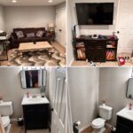 Before--Schwenksville Finished Basement Den & Powder Room
